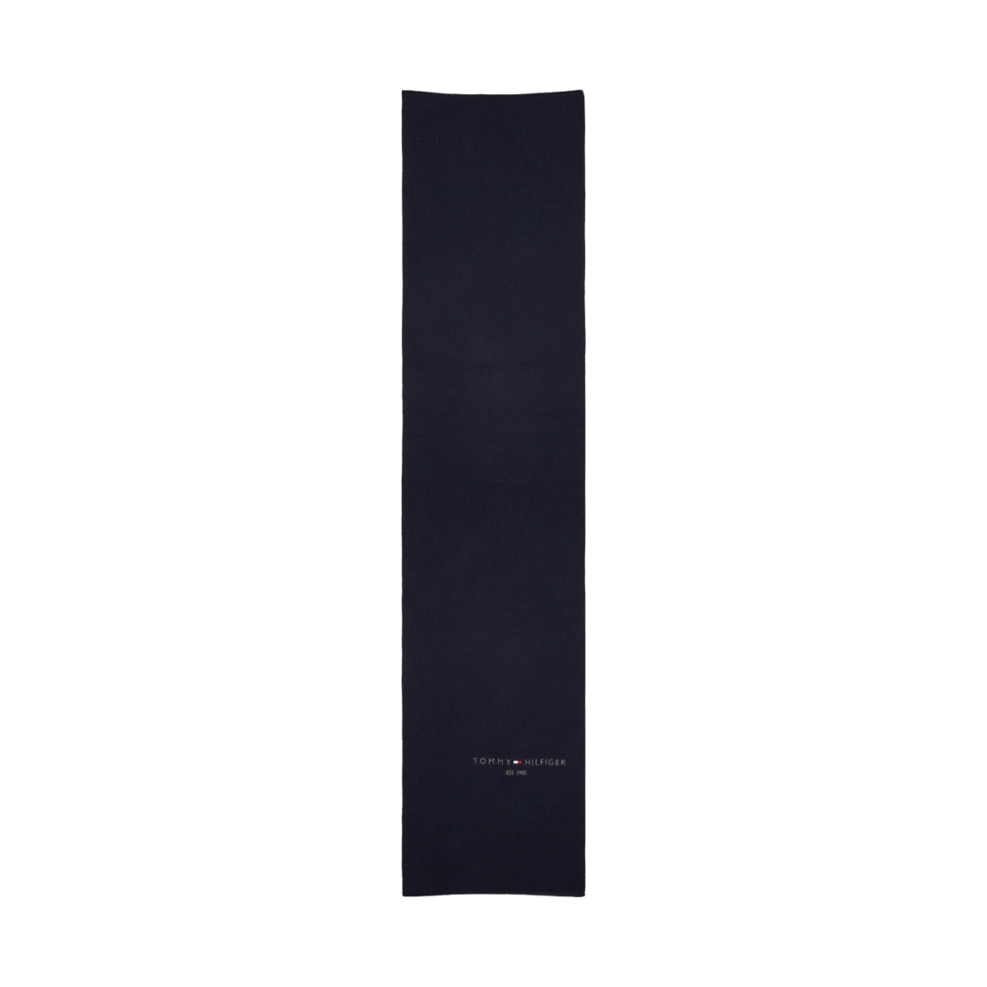 Tommy Hilfiger mens Space Blue horizon flat knit scarf | Vilbury London