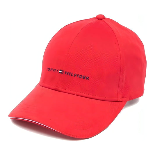 Tommy Hilfiger mens primary red th corporate cap | Vilbury London