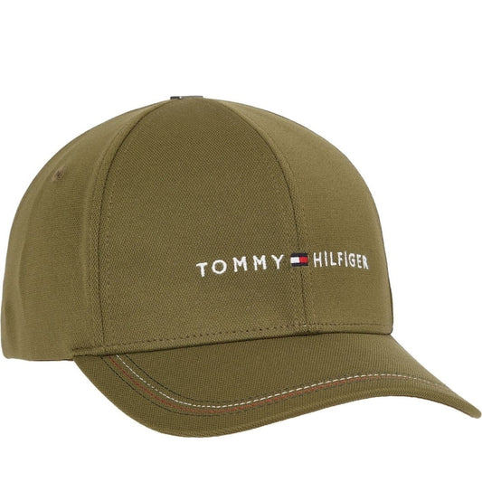 Tommy Hilfiger mens mentor green skyline cap | Vilbury London