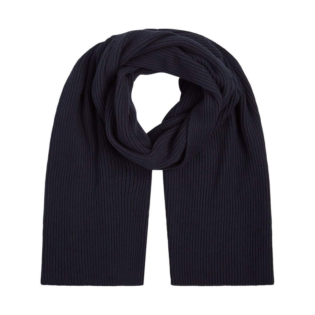 Tommy Hilfiger womens Space Blue essential flag knit scarf | Vilbury London