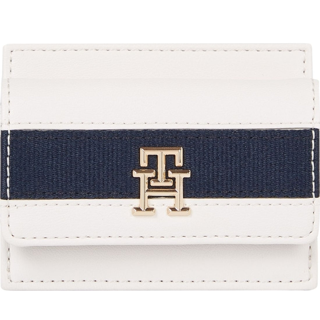 Tommy Hilfiger womens breton stripe mix iconic cc holder stripe card cases | Vilbury London