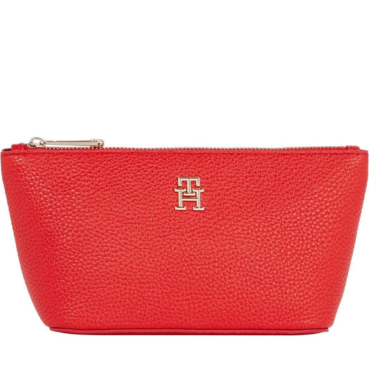 Tommy Hilfiger womens fireworks red emblem washbag | Vilbury London