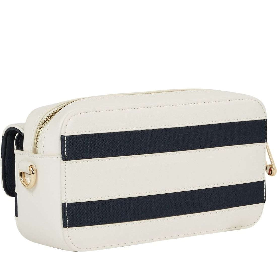 Tommy Hilfiger womens breton stripes mix iconic camera bag stripes | Vilbury London