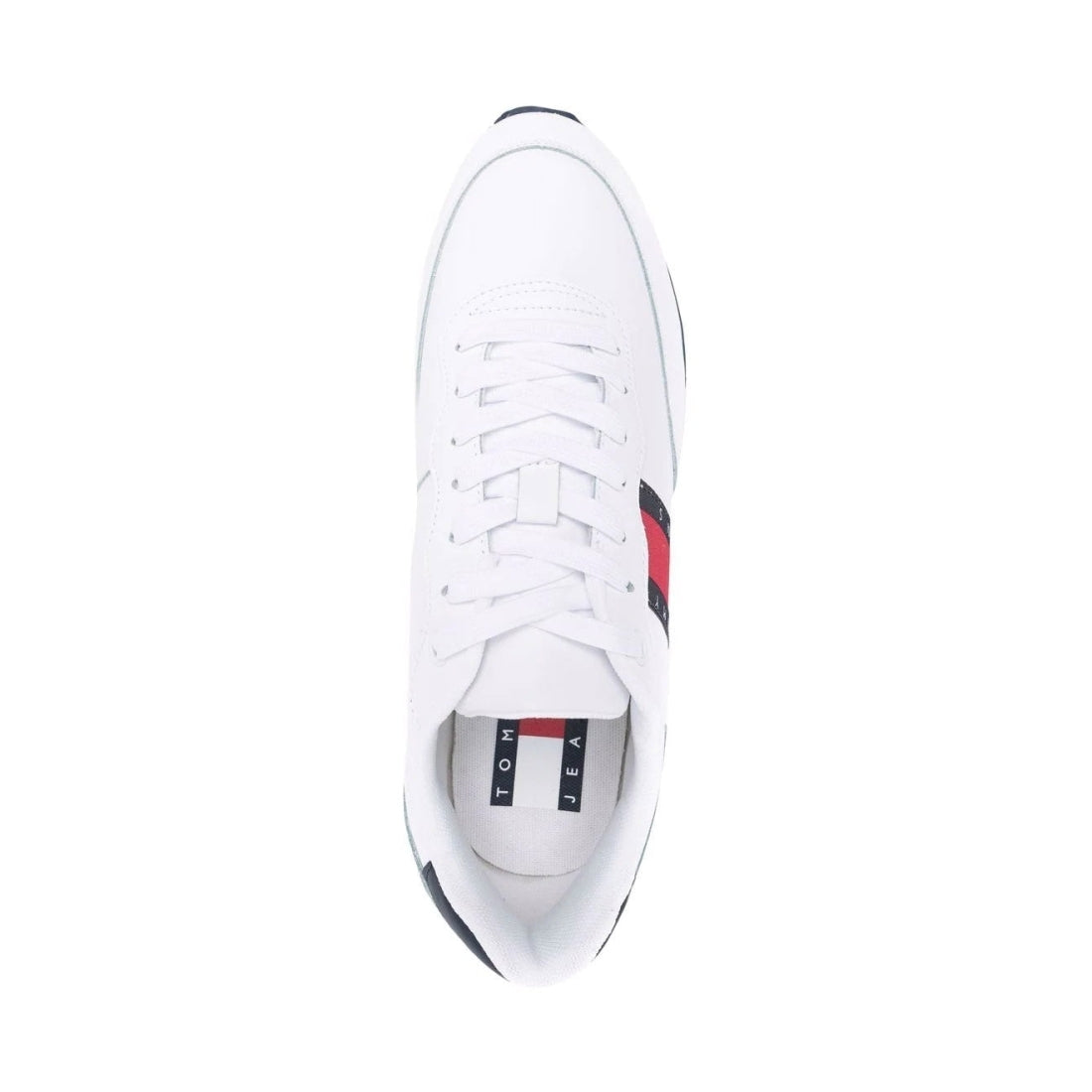 Tommy Jeans Mens White runner shoes | Vilbury London