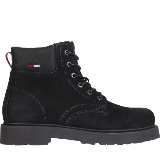 Tommy Jeans mens Black bran collar booties | Vilbury London