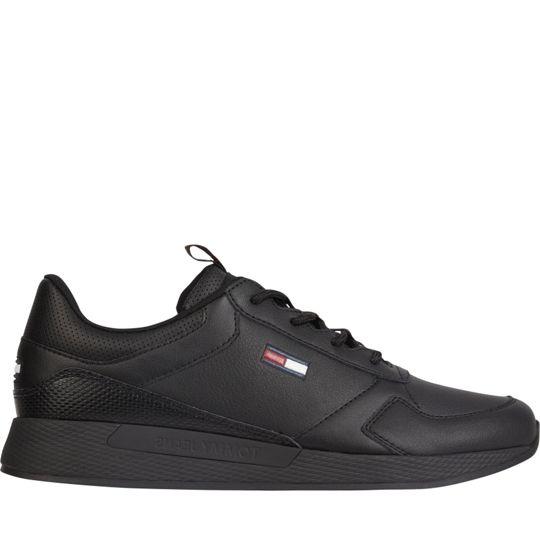 Tommy Jeans mens Black flexi runner ess shoe | Vilbury London