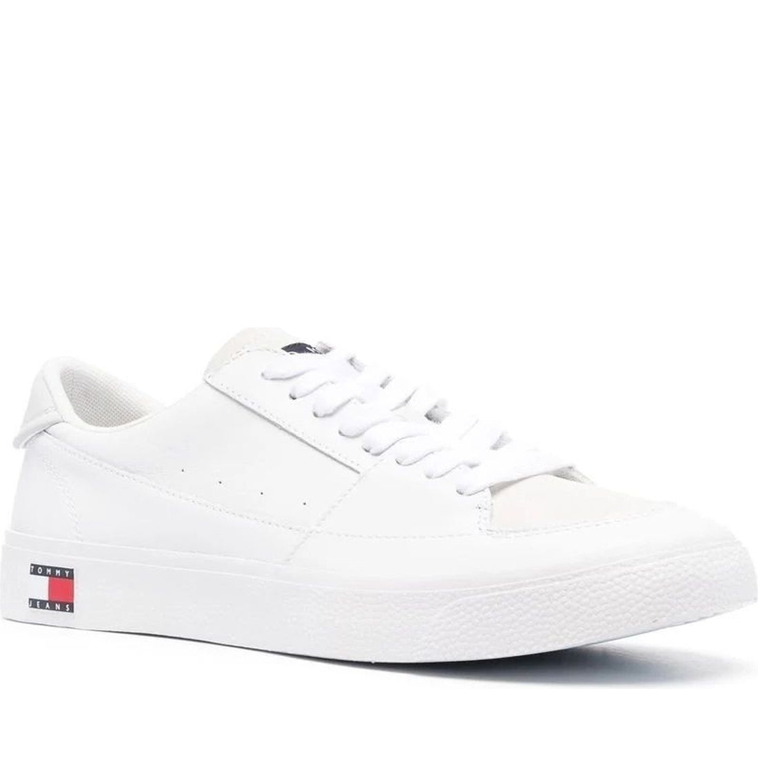 Tommy Jeans mens white vulcanized sport shoe | Vilbury London