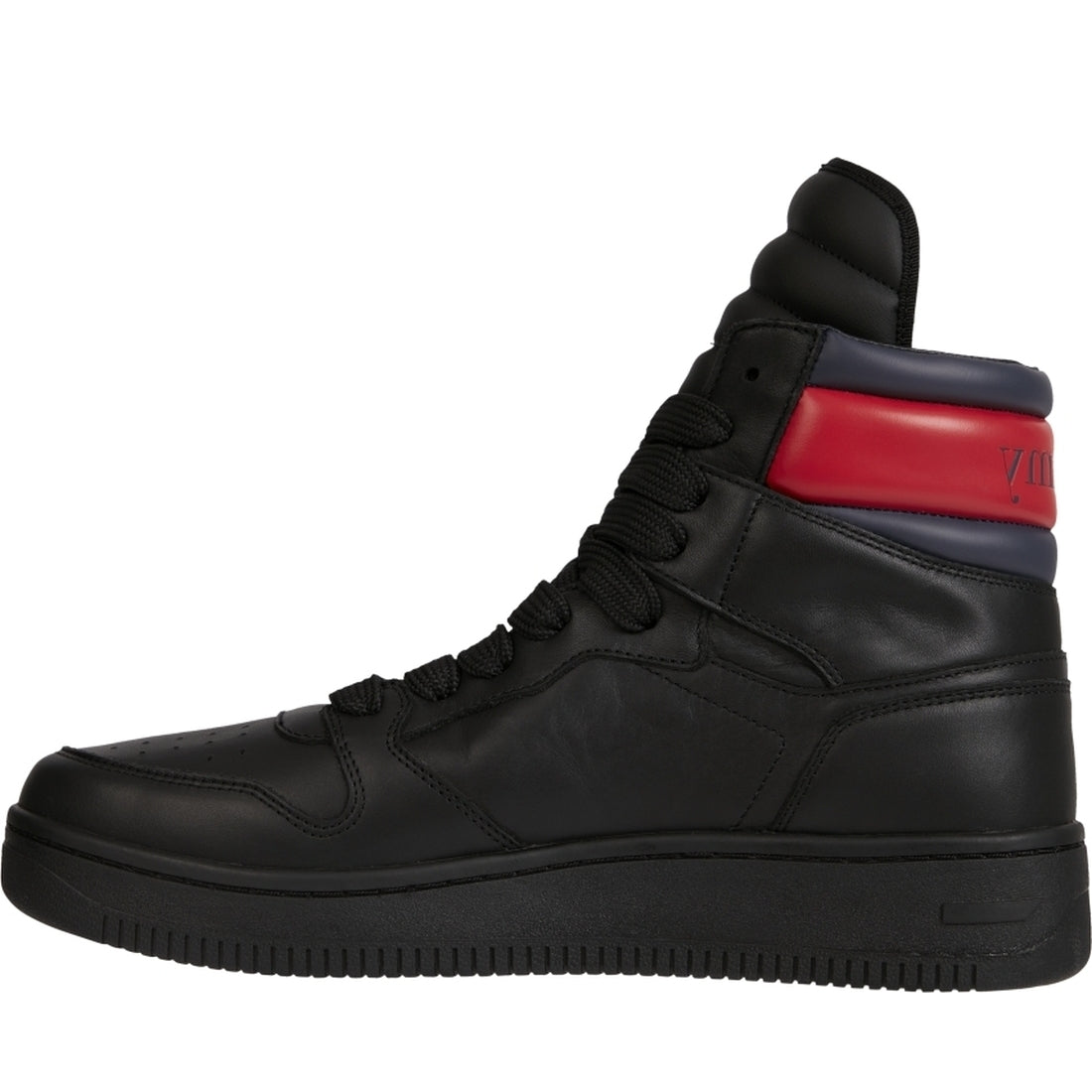 Tommy Jeans mens Black zion 1 shoe | Vilbury London