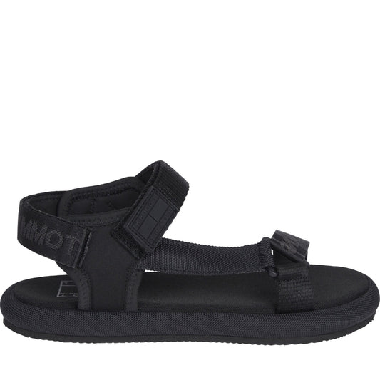 Tommy Jeans Womens Black essential sporty sandal | Vilbury London