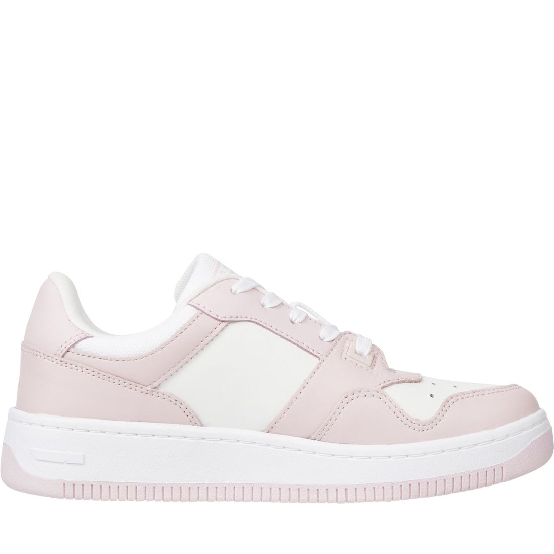 Tommy Jeans womens misty pink retro basket sport shoe | Vilbury London