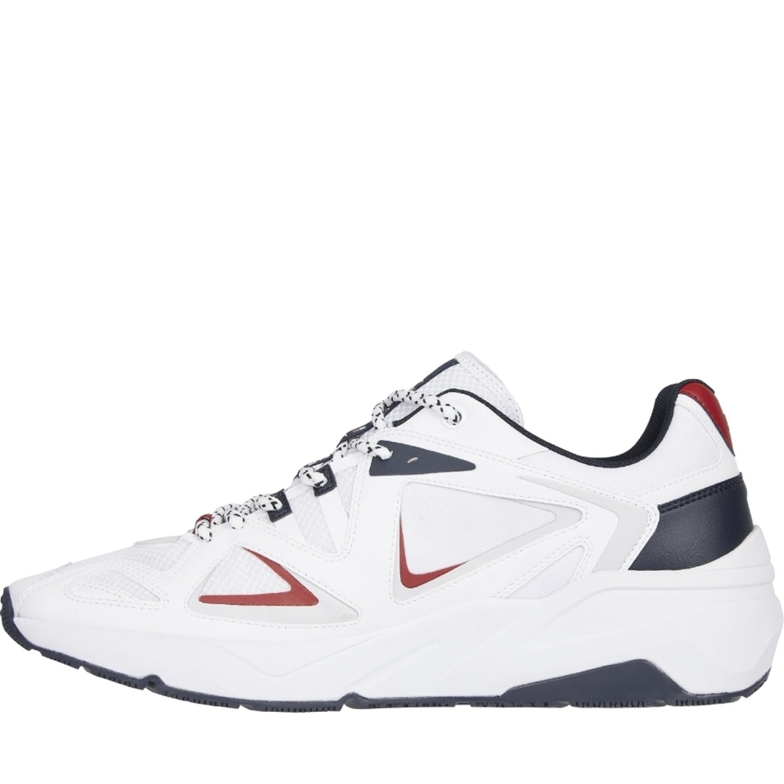 Tommy Hilfiger Mens White tech runner mix shoes | Vilbury London