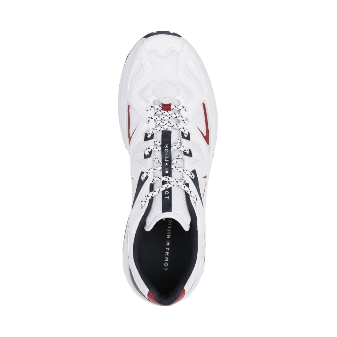 Tommy Hilfiger Mens White tech runner mix shoes | Vilbury London