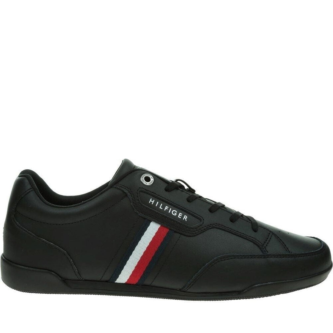 Tommy Hilfiger mens black classic cupsole sport shoe | Vilbury London