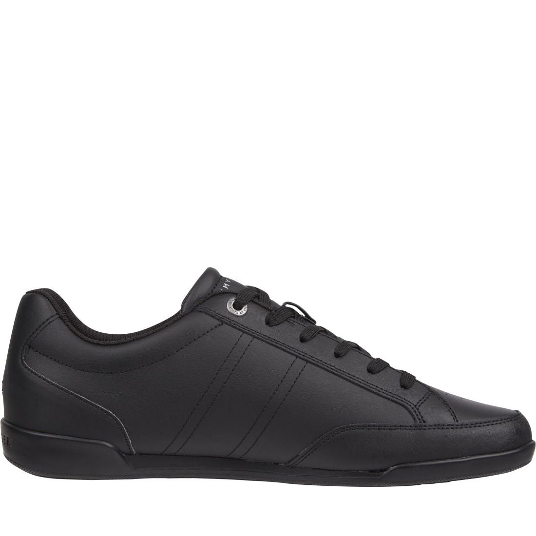 Tommy Hilfiger mens black classic cupsole sport shoe | Vilbury London