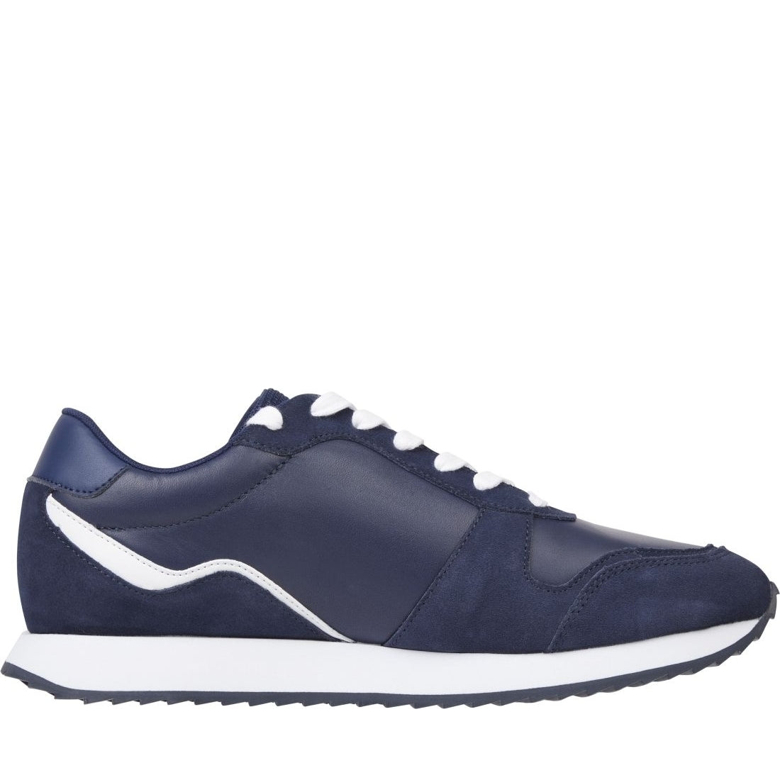 Tommy Hilfiger mens carbon navy runner sport shoe | Vilbury London