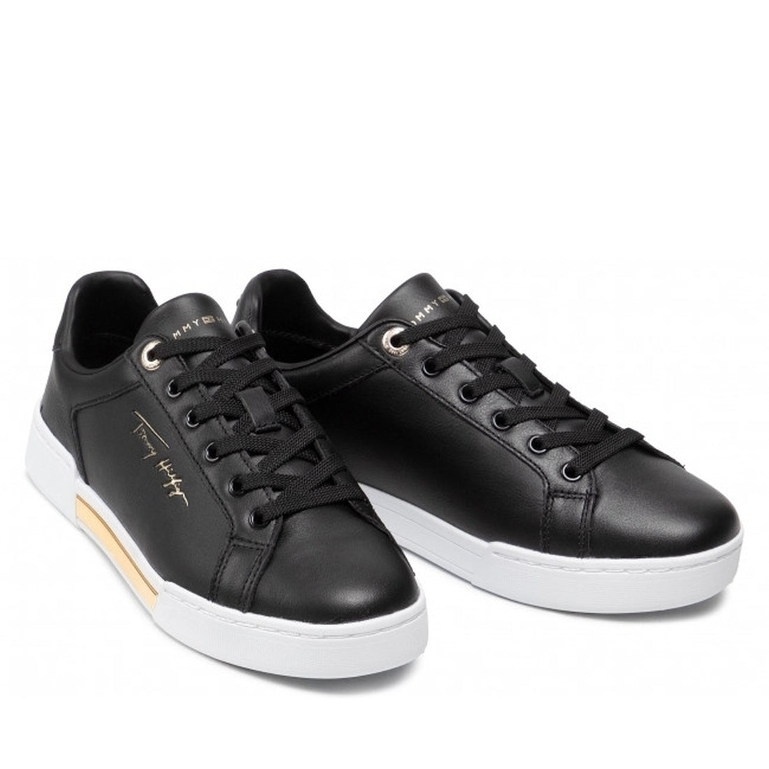 Tommy Hilfiger Womens Black elevated sneaker | Vilbury London