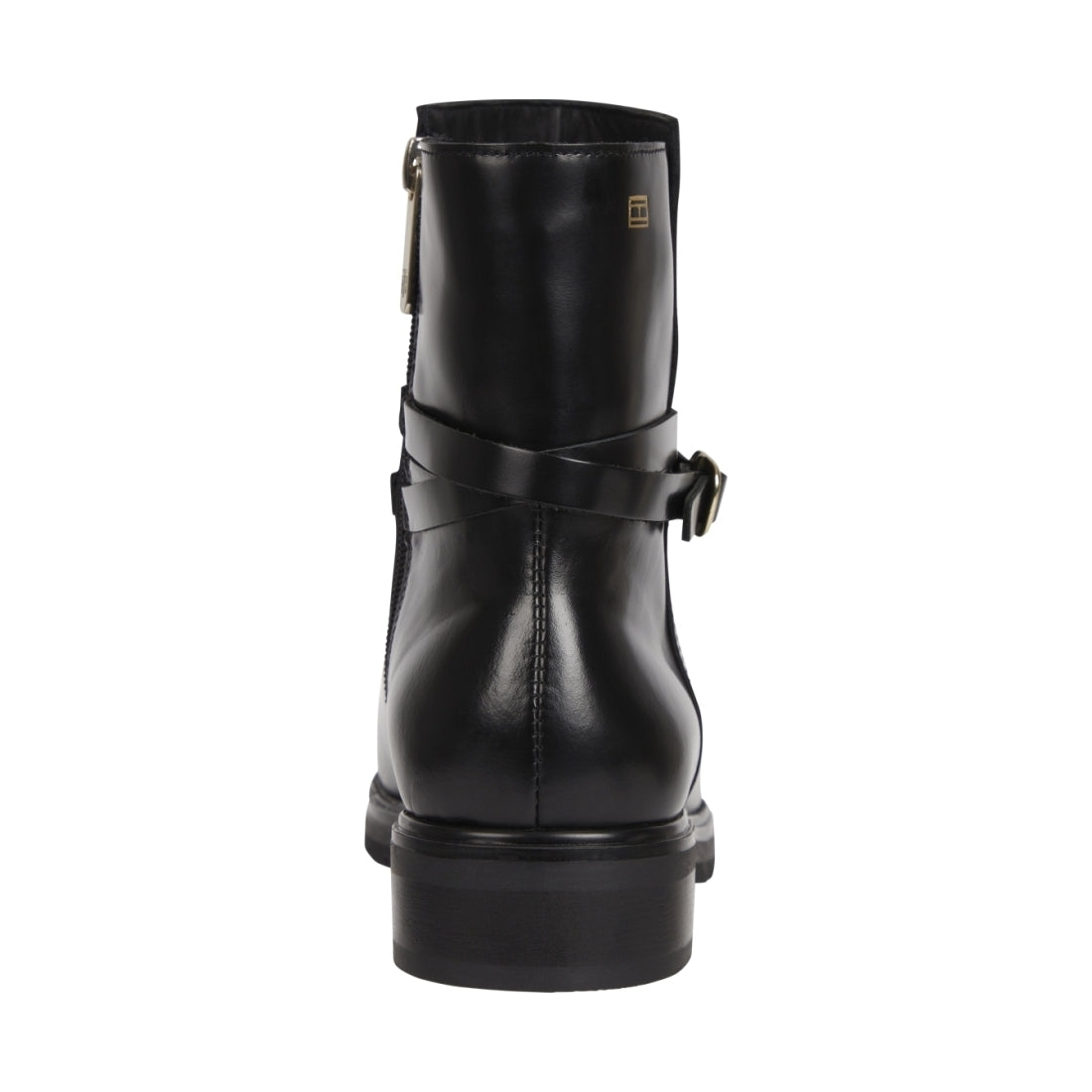 Tommy Hilfiger womens Black belt low boot | Vilbury London