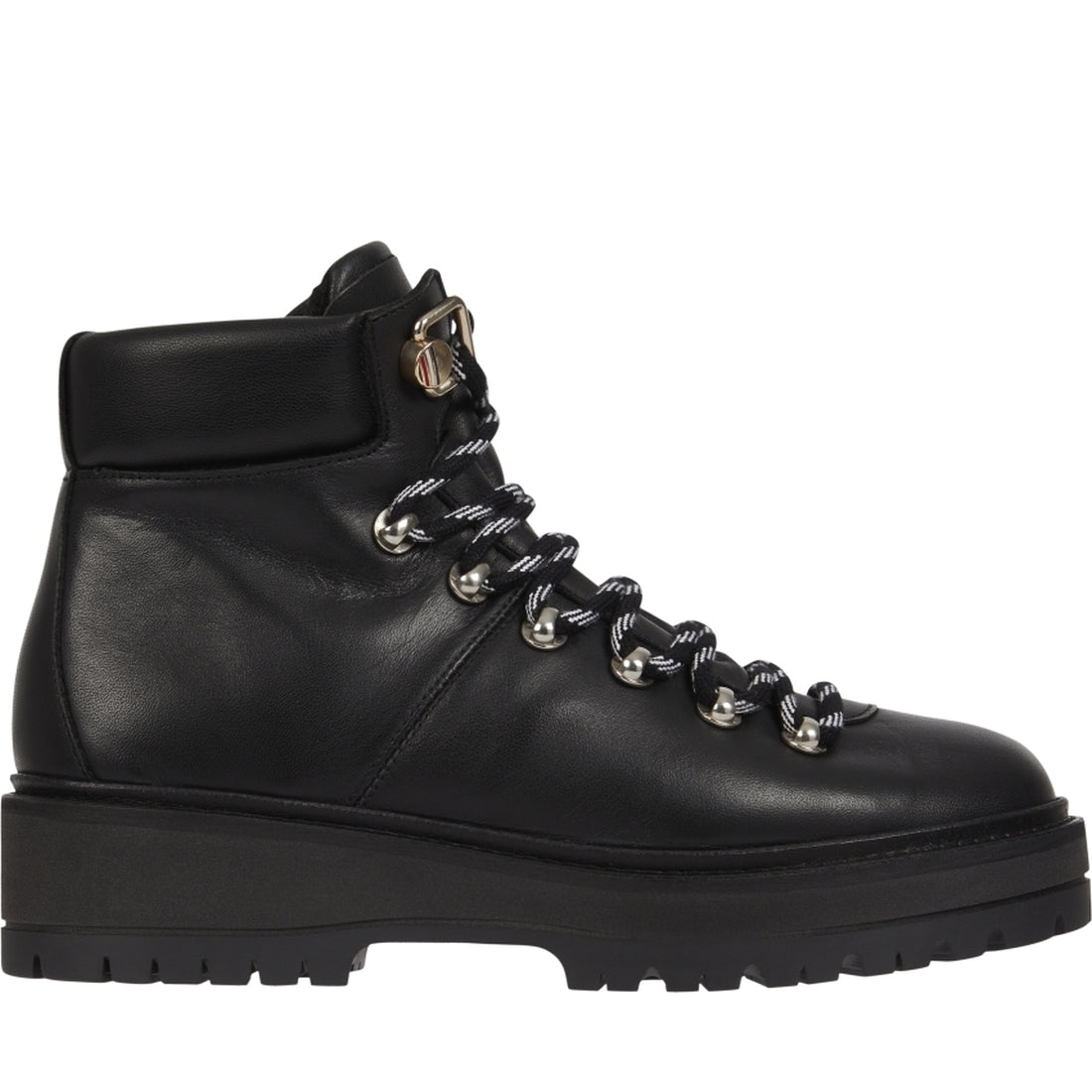 Tommy Hilfiger womens Black outdoor flat boot | Vilbury London