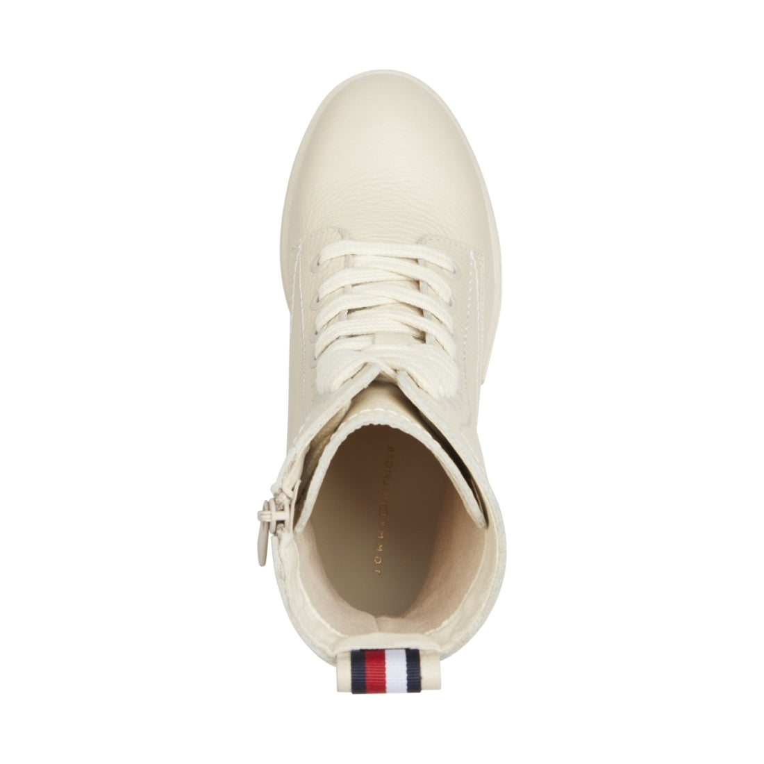 Tommy Hilfiger womens Classic Beige mono lace up boot | Vilbury London