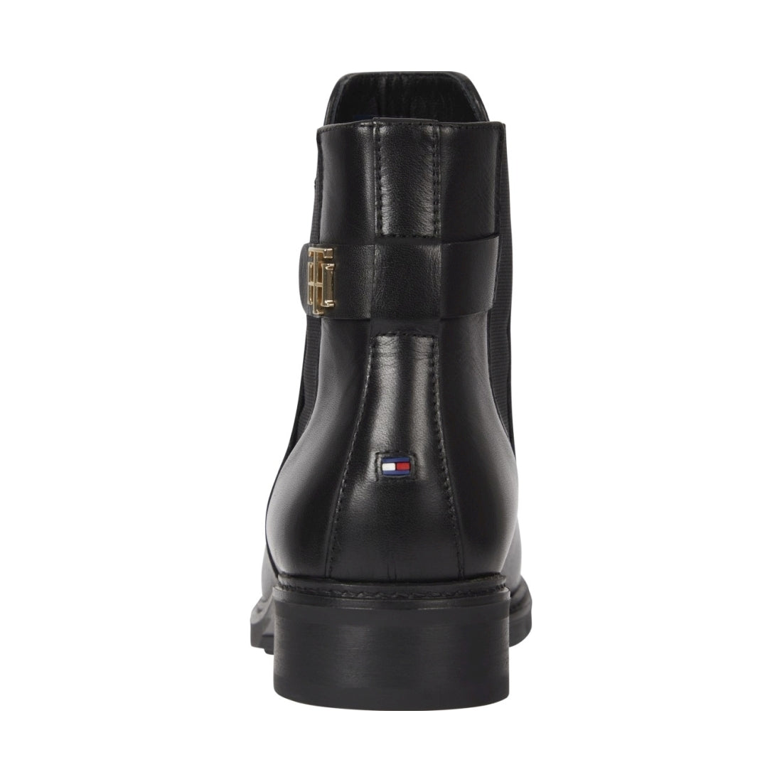 Tommy Hilfiger womens Black flat boot | Vilbury London