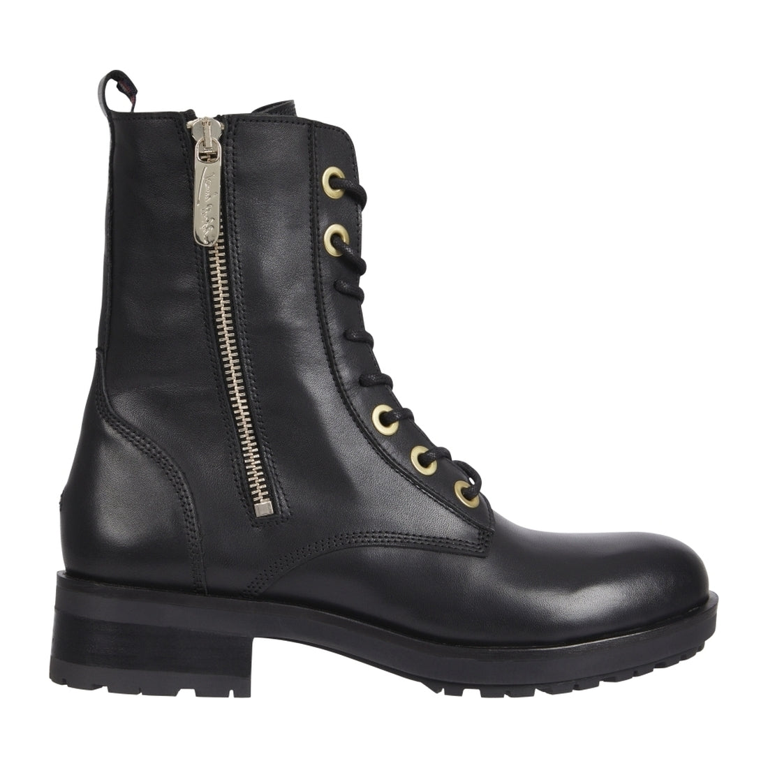 Tommy Hilfiger womens Black essentials biker boot | Vilbury London