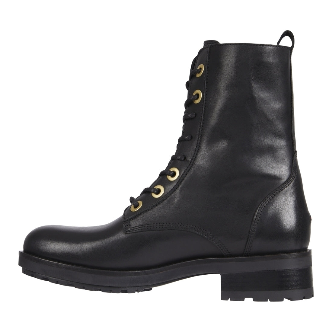 Tommy Hilfiger womens Black essentials biker boot | Vilbury London