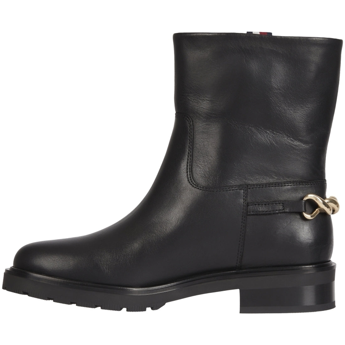 Tommy Hilfiger womens Black twist ankle boot | Vilbury London