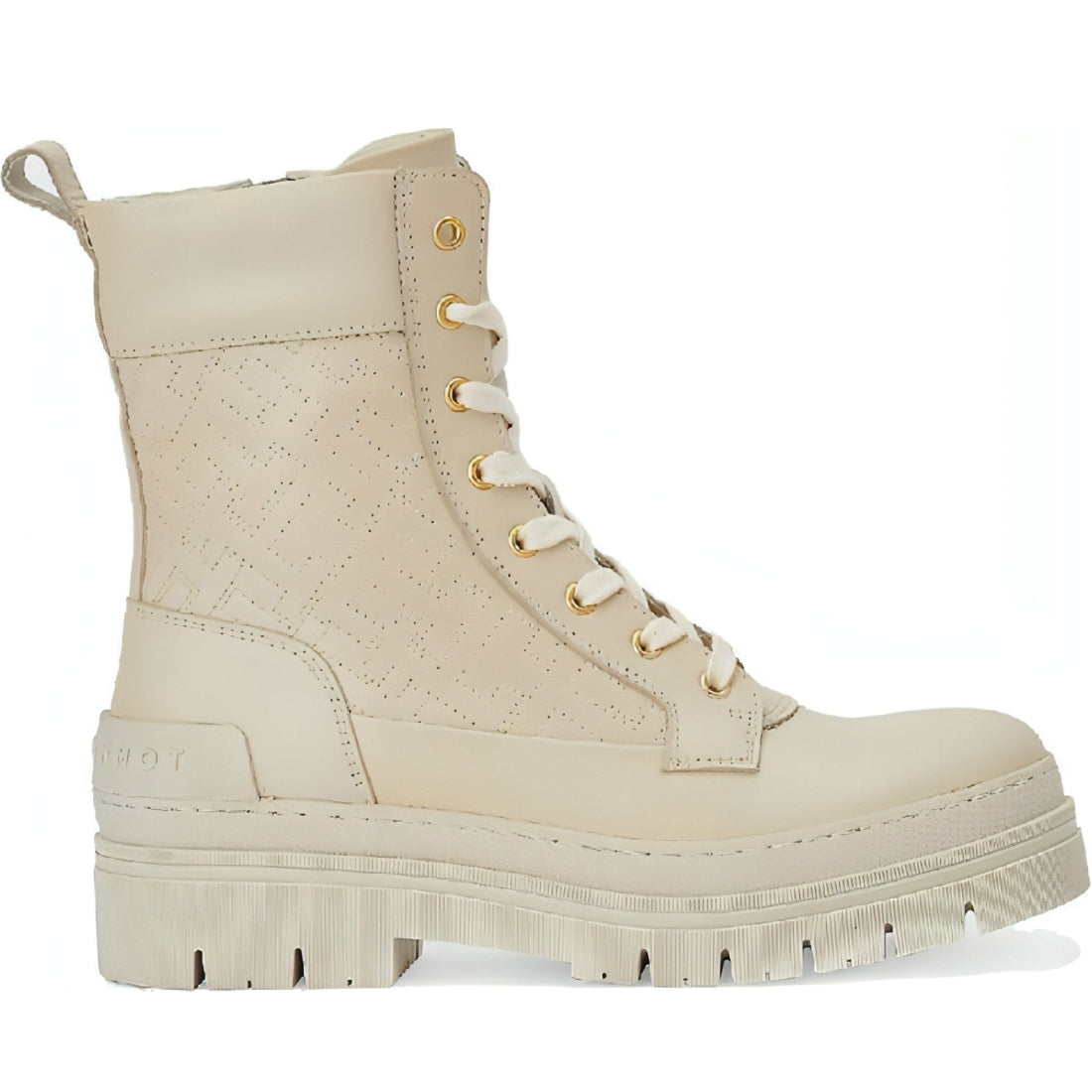 Tommy Hilfiger womens sugarcane lace up zip boot monogram | Vilbury London