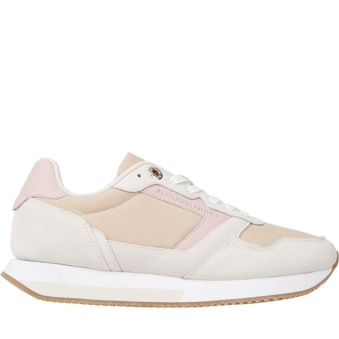 Tommy Hilfiger womens misty blush essential runner sport shoe | Vilbury London