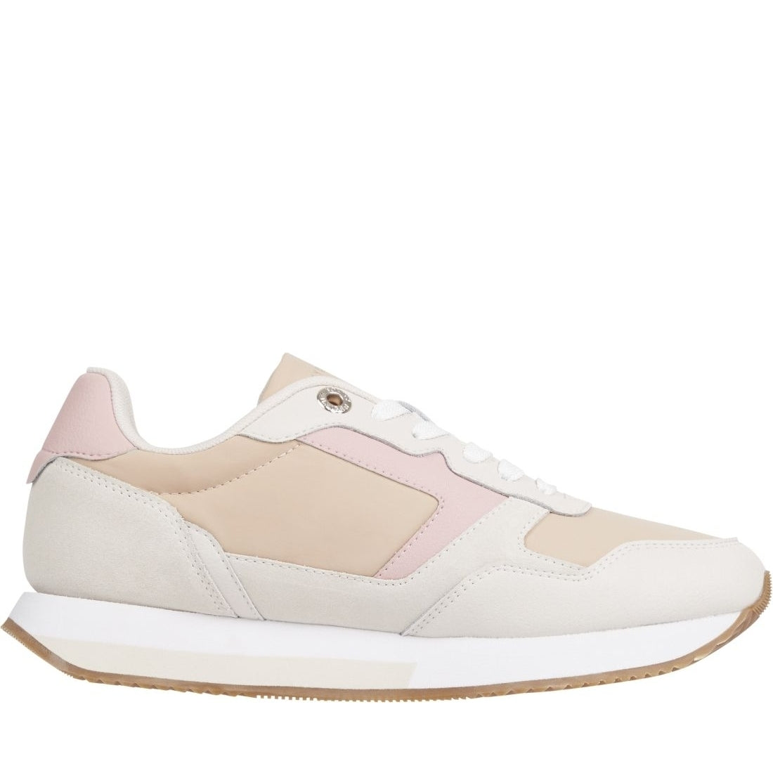 Tommy Hilfiger womens misty blush essential runner sport shoe | Vilbury London