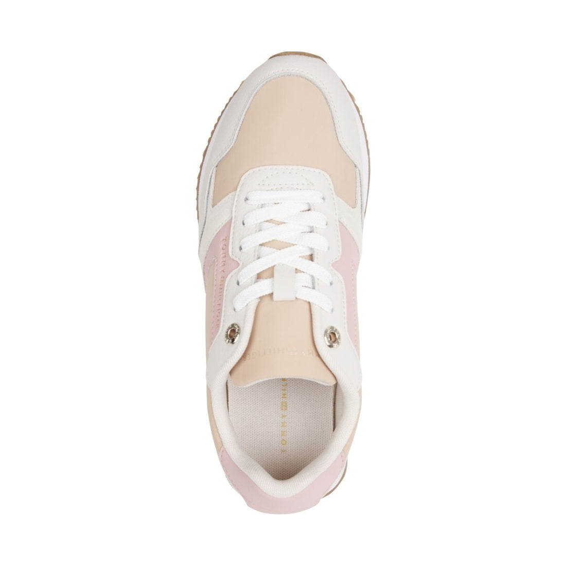 Tommy Hilfiger womens misty blush essential runner sport shoe | Vilbury London