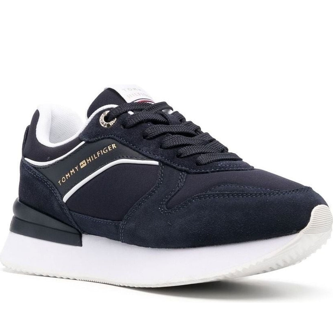 Tommy Hilfiger womens space blue elevated runner sport shoe | Vilbury London