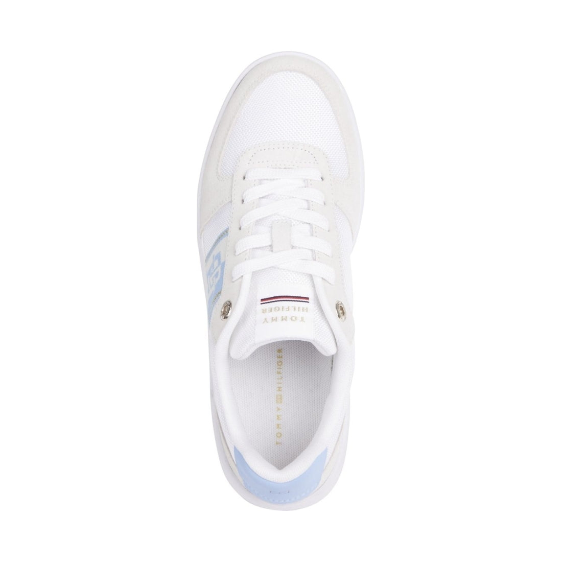 Tommy Hilfiger womens vessel blue sneaker with webbing | Vilbury London