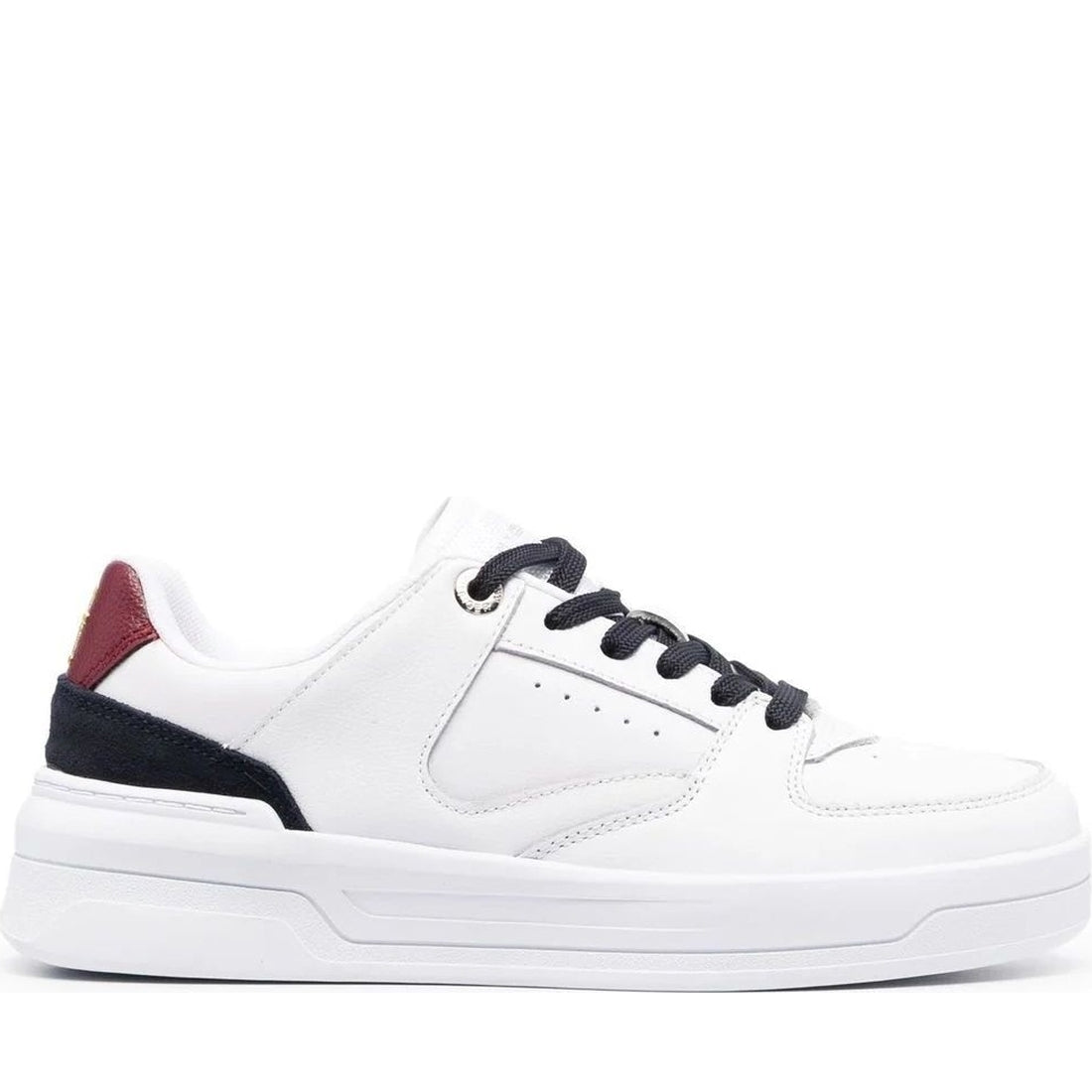 Tommy Hilfiger womens white, rwb basket sneaker | Vilbury London