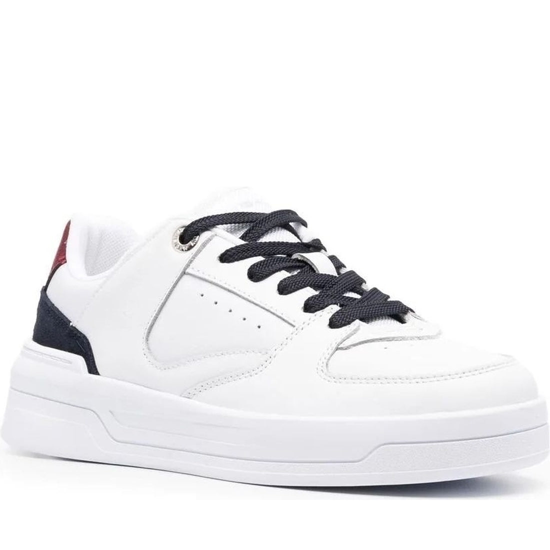 Tommy Hilfiger womens white, rwb basket sneaker | Vilbury London