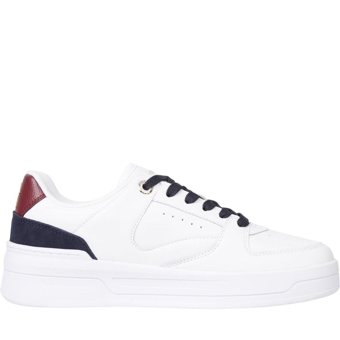 Tommy Hilfiger womens white, rwb basket sneaker | Vilbury London