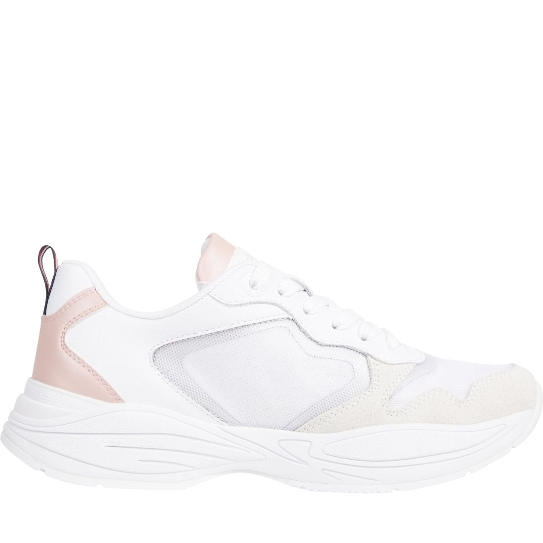 Tommy Hilfiger womens white sporty runner sport shoe | Vilbury London