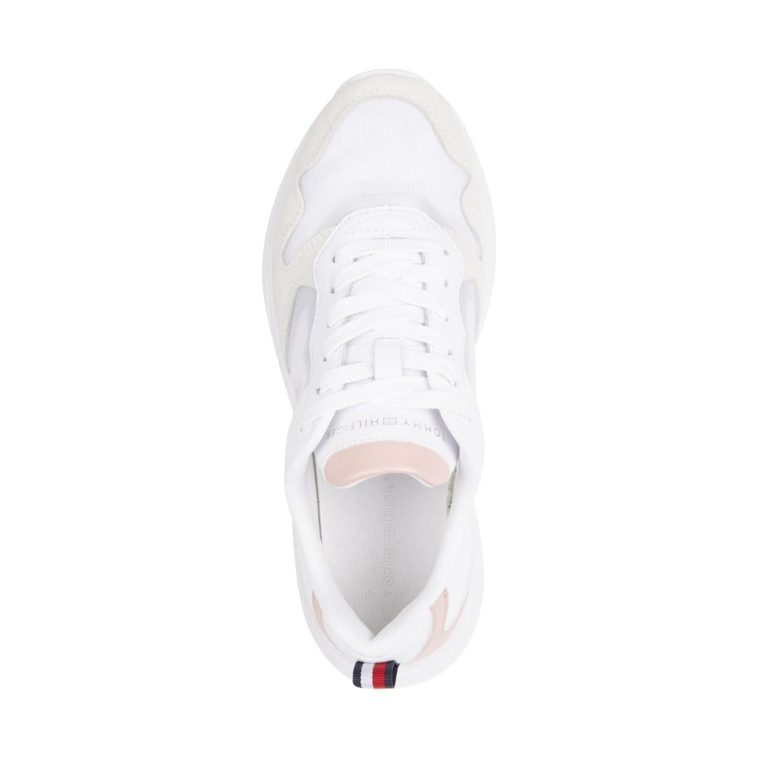 Tommy Hilfiger womens white sporty runner sport shoe | Vilbury London