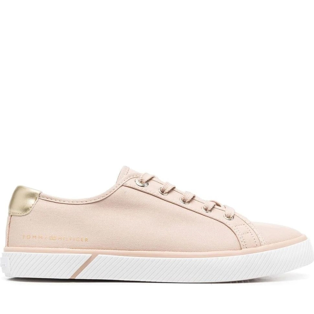 Tommy Hilfiger womens misty blush lace up sneaker | Vilbury London