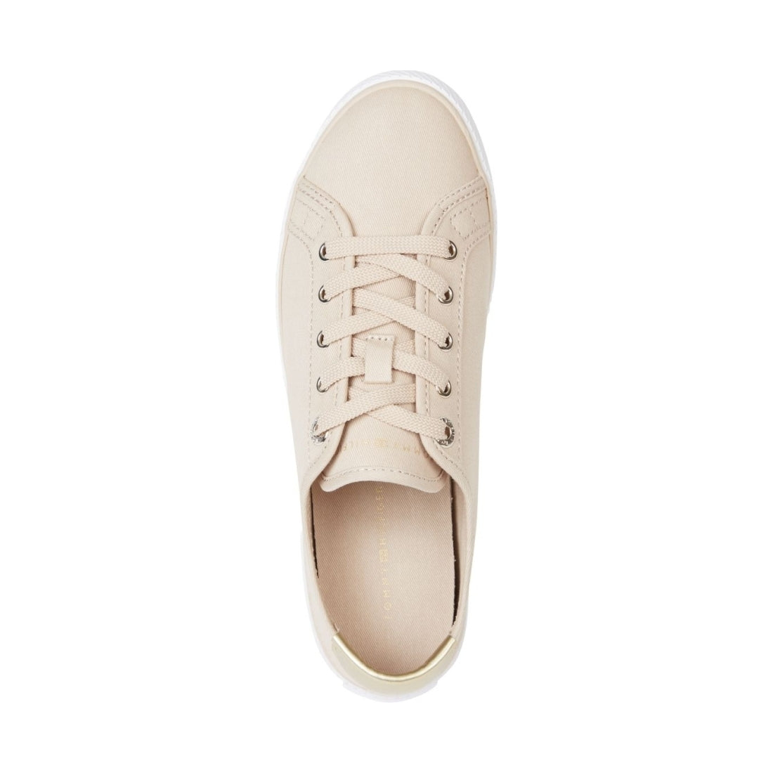 Tommy Hilfiger womens misty blush lace up sneaker | Vilbury London