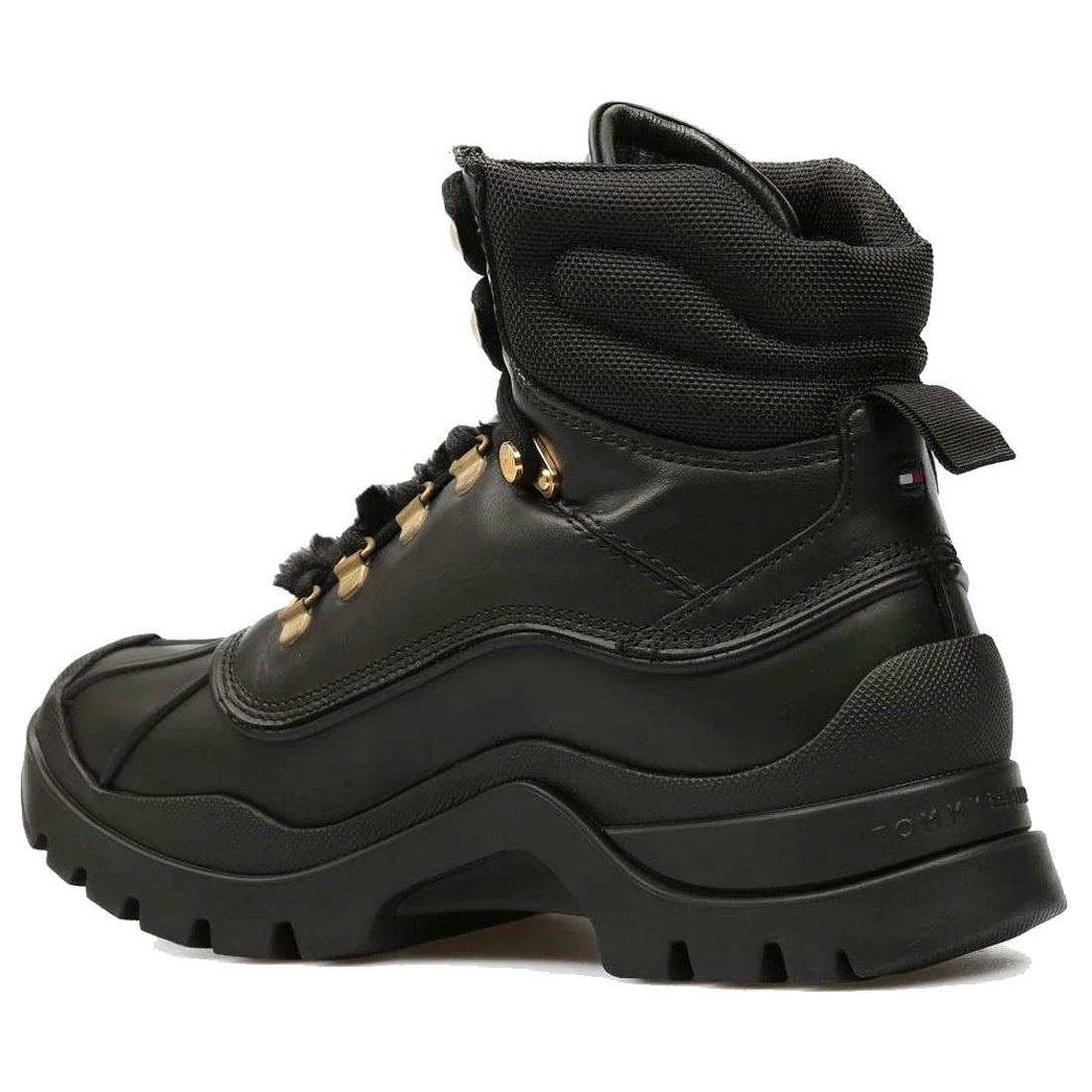 Tommy Hilfiger womens Black mono boot | Vilbury London