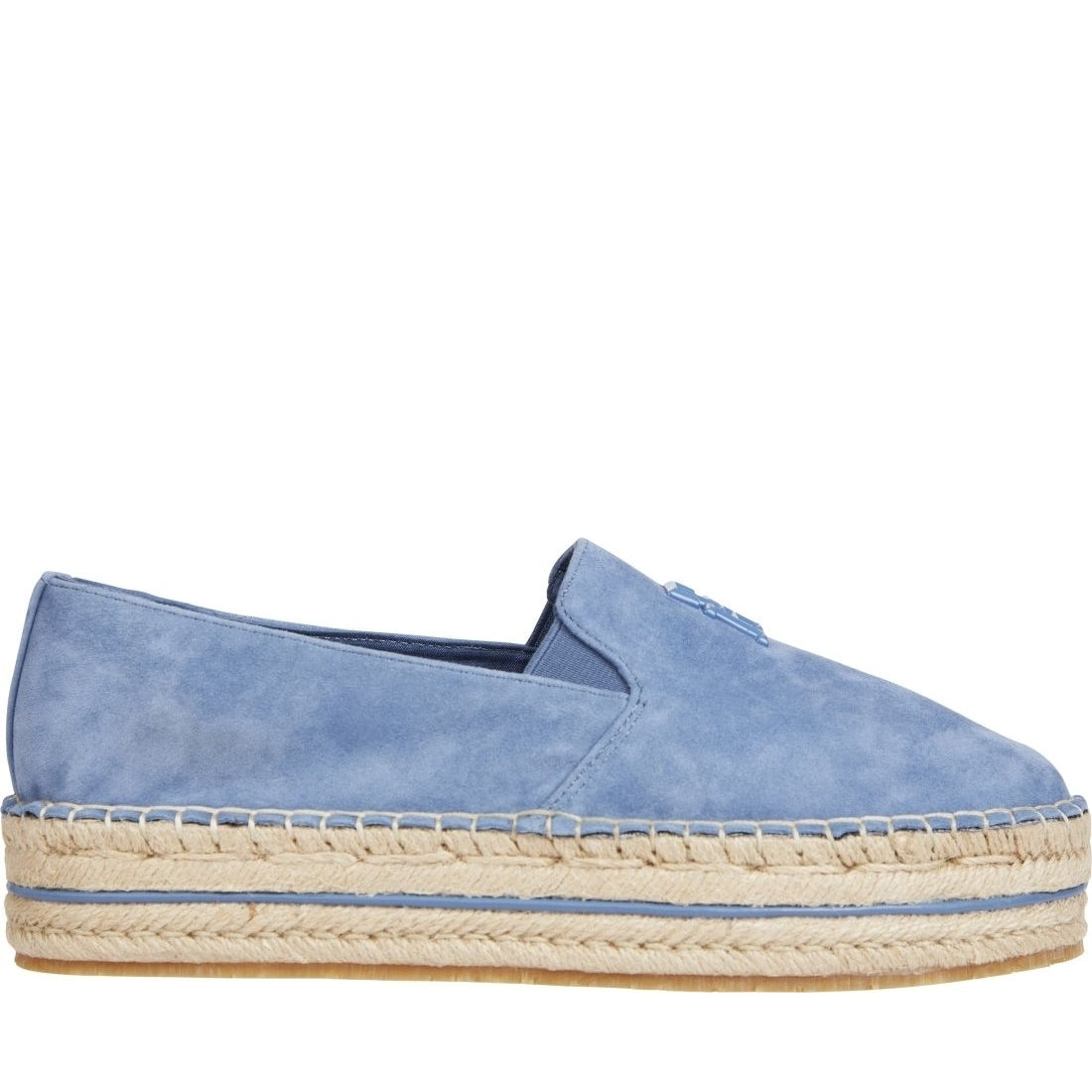 Tommy Hilfiger womens blue coast flatform espadrille | Vilbury London