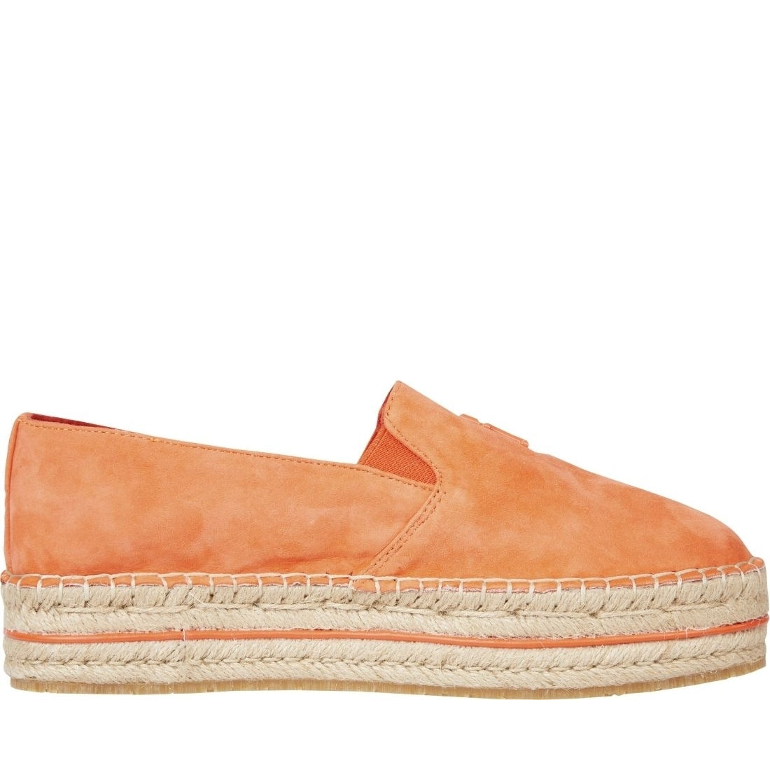 Tommy Hilfiger womens deep orange flatform espadrille | Vilbury London