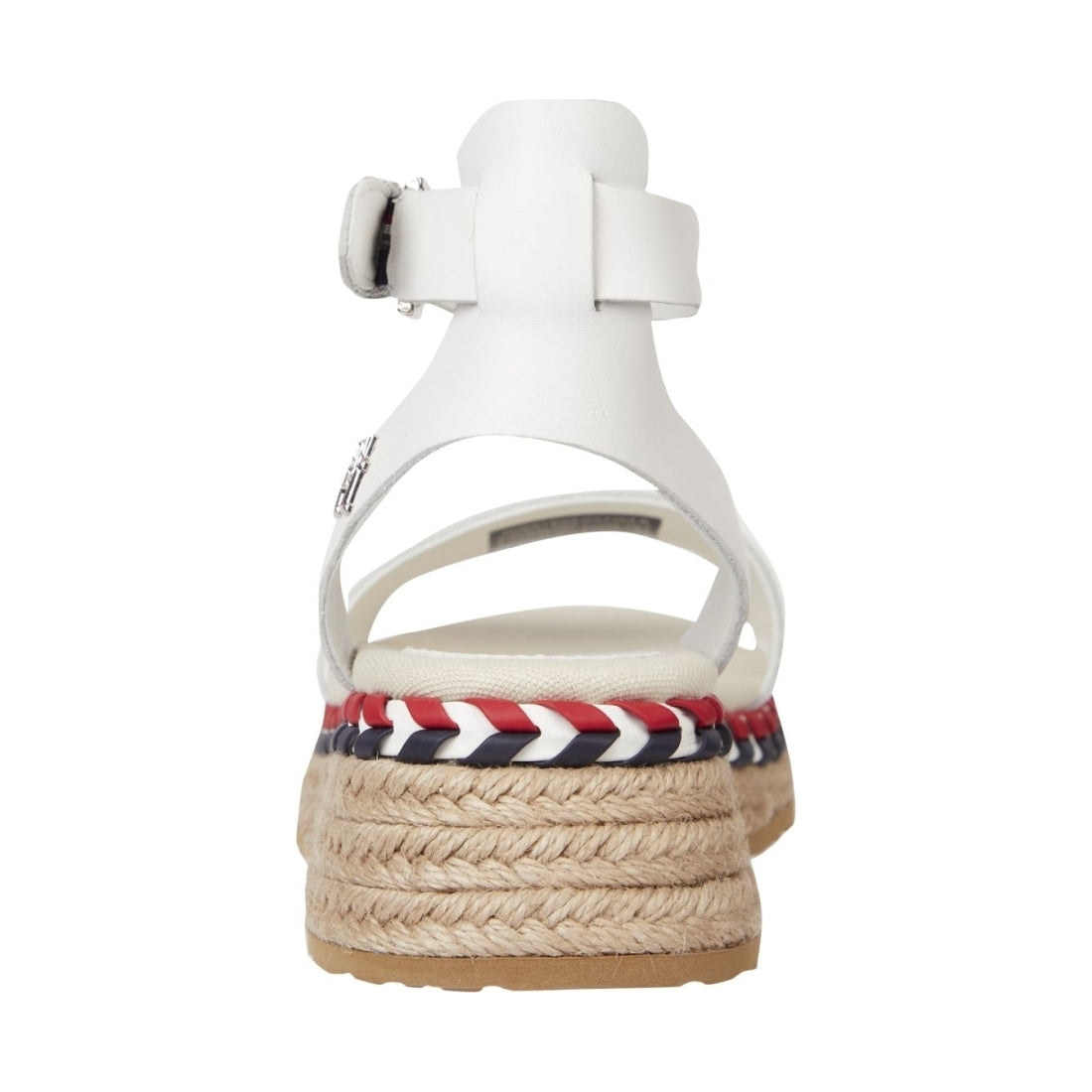 Tommy Hilfiger womens ecru low wedge sandal | Vilbury London