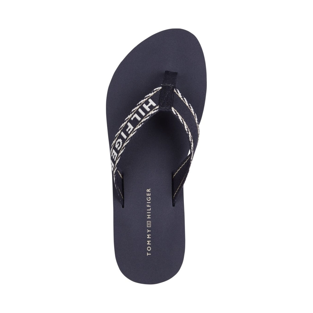 Tommy Hilfiger womens space blue webbing sandal | Vilbury London