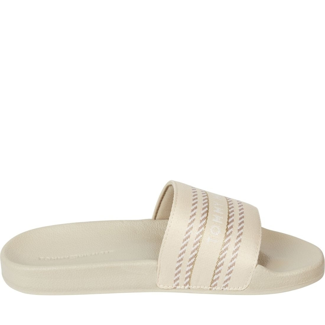 Tommy Hilfiger womens sandalwood webbing slide | Vilbury London