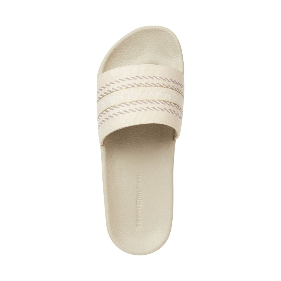 Tommy Hilfiger womens sandalwood webbing slide | Vilbury London