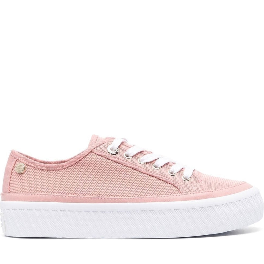 Tommy Hilfiger womens soothing pink platform vulcanized sneaker | Vilbury London