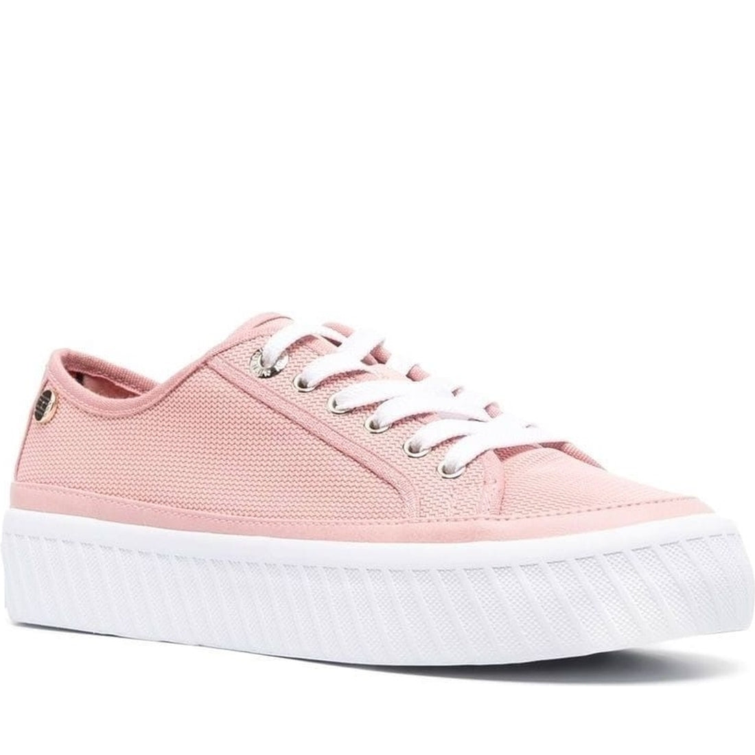 Tommy Hilfiger womens soothing pink platform vulcanized sneaker | Vilbury London