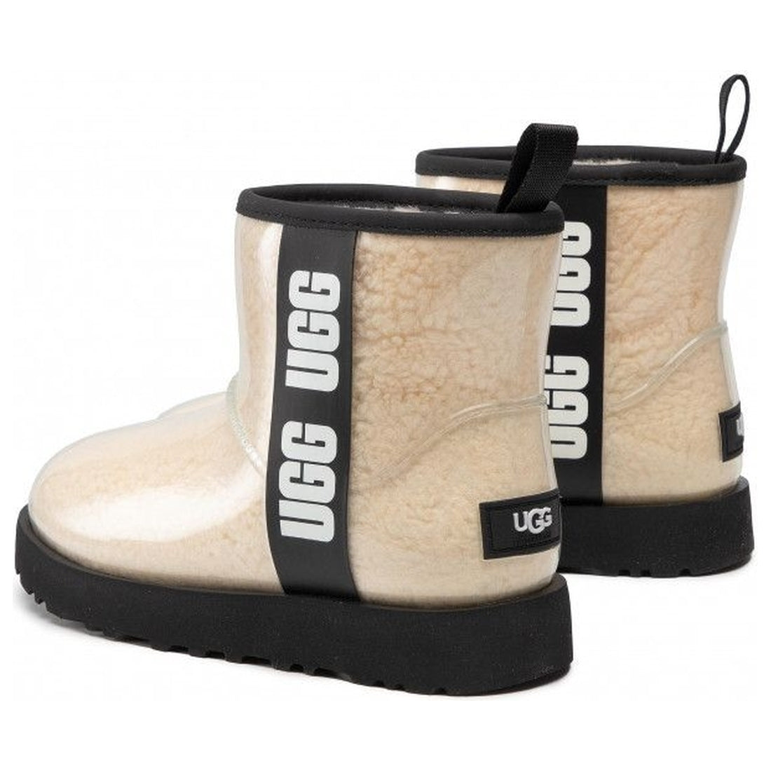 UGG womens Natural Black classic clear mini booties | Vilbury London